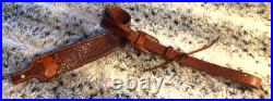 100%Full grain leather handcrafted shotgun sling