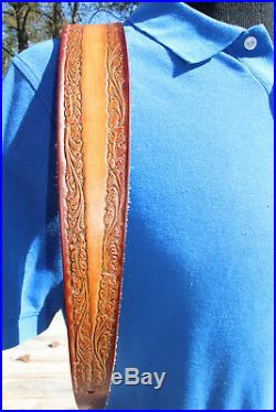 100% Leather Handmade Personalized Rifle Sling- Multiple Design Choices
