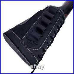 12GA Leather Canvas Shotgun Buttstock Cover with Gun Shell Holder Sling Combo