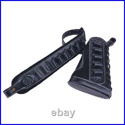 Buffalo Cowhide Leather Rifle Sling | Padded Gun Strap With Swivels - Adjustable 33.5-41.5 Inches