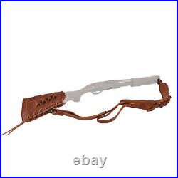 16 Guage Suit Leather Shotgun Buttstock with Shoulder Sling Strap Right Handed