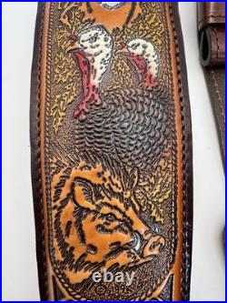 1992 L. C. Smith 1075 Capital Leather Series Rifle Sling Padded Boar Turkey Buck
