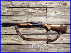 3/4 Wide Leather NO DRILL Rifle Sling For Henry Rifles. Brown Leather