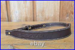 3 Personalized Custom Quality Leather Rifle Gun Sling Amish Made Adjustable