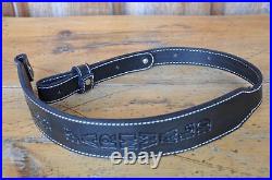 3 Personalized Custom Quality Leather Rifle Gun Sling Amish Made Adjustable