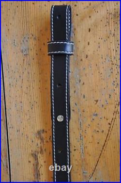 3 Personalized Custom Quality Leather Rifle Gun Sling Amish Made Adjustable