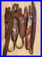 4-PADDED-RIFLE-SLING-LEATHER-BROWN-DEER-SCENE-WithSWIVELS-VINTAGE-8501045-210-NICE-01-iwgg