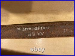 4 PADDED RIFLE SLING LEATHER BROWN DEER SCENE WithSWIVELS VINTAGE 8501045 210 NICE
