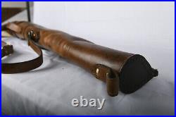52 Leather Rifle Sling 48-50 Inch Gun Cases for Rifles Slip Cowhide Bag Shotgun