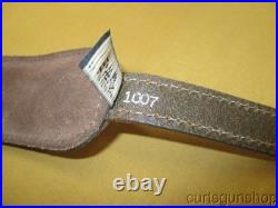 AA&E Leathercraft Brown Leather Embossed Padded Rifle Sling No 1007