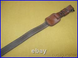 AA&E Leathercraft Brown Leather Embossed Padded Rifle Sling No 1007