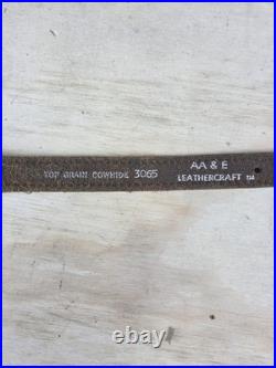 AA&E Leathercraft Brown Leather Embossed Padded Rifle Sling No 3065 Whitetail