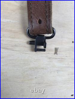 AA&E Leathercraft Brown Leather Embossed Padded Rifle Sling No 3065 Whitetail