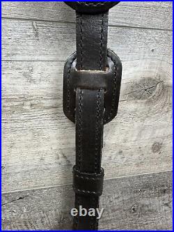 AA&E Leathercraft Rifle Sling (Deer Design) Embossed Leather Cowhide Rare Black