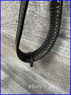 AA&E Leathercraft Rifle Sling (Deer Design) Embossed Leather Cowhide Rare Black