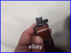 AA&E Top Grain Cowhide Padded Rifle Sling DEER/Buck WithAcorns Etched With Swivels