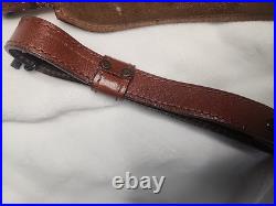 AA&E Top Grain Cowhide Padded Rifle Sling DEER/Buck WithAcorns Etched With Swivels