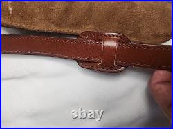 AA&E Top Grain Cowhide Padded Rifle Sling DEER/Buck WithAcorns Etched With Swivels