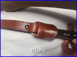AA&E Top Grain Cowhide Padded Rifle Sling DEER/Buck WithAcorns Etched With Swivels