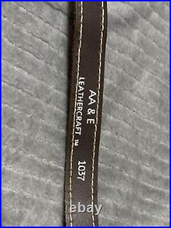 AA & E Trophy rifle sling leather hardly used with Quick disconnect mounts