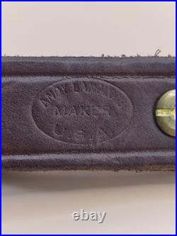 ANDY LANGLOIS MAKER USA CUSTOM LEATHER RIFLE SLING Without Mounts