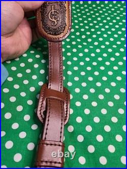 Aa&e Capital Leather LC Smith Tooled Stitched Suede Backed Padded Rifle Sling