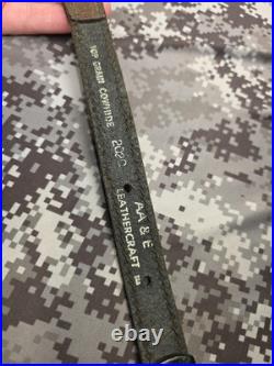 Aa&e Leathercraft Stitched Tooled Whitetail Buck Camo Suede Backed Rifle Sling