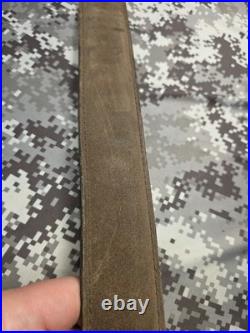 Aa&e Leathercraft Stitched Tooled Whitetail Buck Camo Suede Backed Rifle Sling