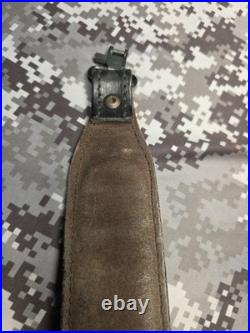 Aa&e Leathercraft Stitched Tooled Whitetail Buck Camo Suede Backed Rifle Sling