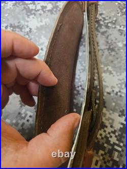Aa&e Leathercraft Tooled Elk Padded Suede Backed Leather Rifle Sling W Swivels