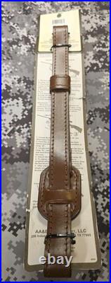 Aa&e Leathercraft Tooled Mule Deer Buck Hide Suede Backed Leather Rifle Sling