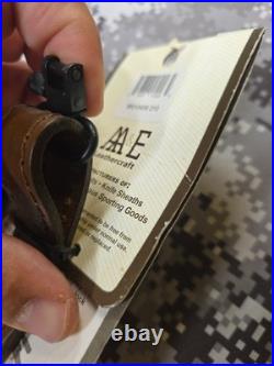 Aa&e Leathercraft Tooled Mule Deer Buck Hide Suede Backed Leather Rifle Sling