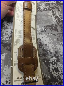 Aa&e Leathercraft Tooled Mule Deer Buck Hide Suede Backed Leather Rifle Sling