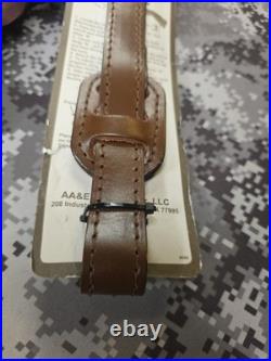 Aa&e Leathercraft Tooled Mule Deer Buck Hide Suede Backed Leather Rifle Sling