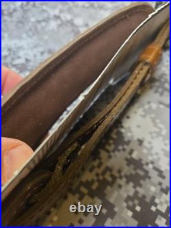 Aa&e Leathercraft Tooled Mule Deer Buck Hide Suede Backed Leather Rifle Sling