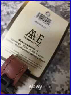 Aa&e Leathercraft Tooled Whitetail Rifle Acorn Leather Rifle Sling W Swivels