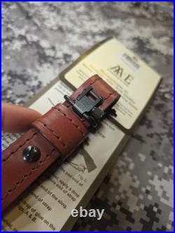 Aa&e Leathercraft Tooled Whitetail Rifle Acorn Leather Rifle Sling W Swivels
