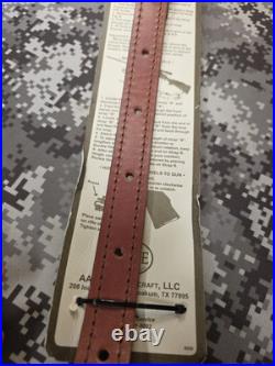 Aa&e Leathercraft Tooled Whitetail Rifle Acorn Leather Rifle Sling W Swivels