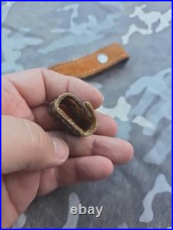 Aa&e White Stitched Suede 2 Diamond Suede Backed Leather Rifle Sling