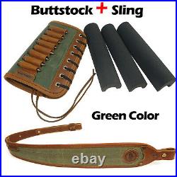 Adjustable Rifle Sling with Match Gun Buttstock Ammo Holder for 30-06,308,45-70