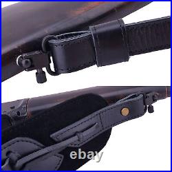 Adjusted Cowhide Leather Strap Sling For Rifle Shotgun. 30-30.45-70.22LR. 308
