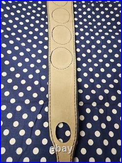 African Big Game Hunting Leather Thumbhole Rifle Sling Suede Backed W Swivels