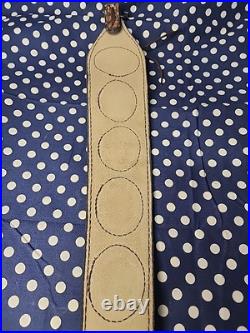 African Big Game Hunting Leather Thumbhole Rifle Sling Suede Backed W Swivels
