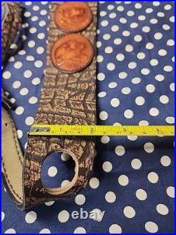 African Big Game Hunting Leather Thumbhole Rifle Sling Suede Backed W Swivels