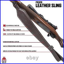 Allen Company Heritage Deer Deboss Leather Rifle Sling, Brown