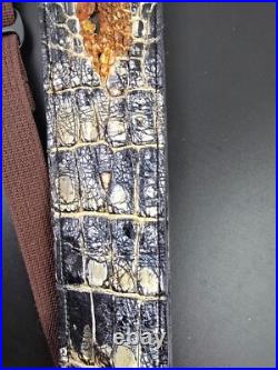 Alligator skin Rifle Sling CUSTOM handcrafted padded Genuine with CLOACA gluteus