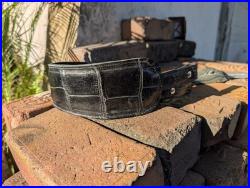 American Wild Alligator Rifle shotgun Shoulder Sling Strap gator leather JU52