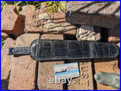 American Wild Alligator Rifle shotgun Shoulder Sling Strap gator leather JU52