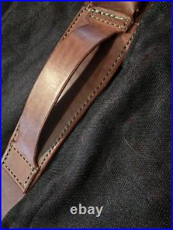 Amish made in Maine Leather Rifle Sling with Handle and Extra Storage