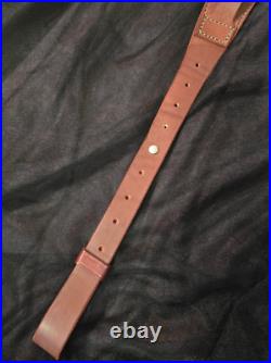 Amish made in Maine Leather Rifle Sling with Handle and Extra Storage